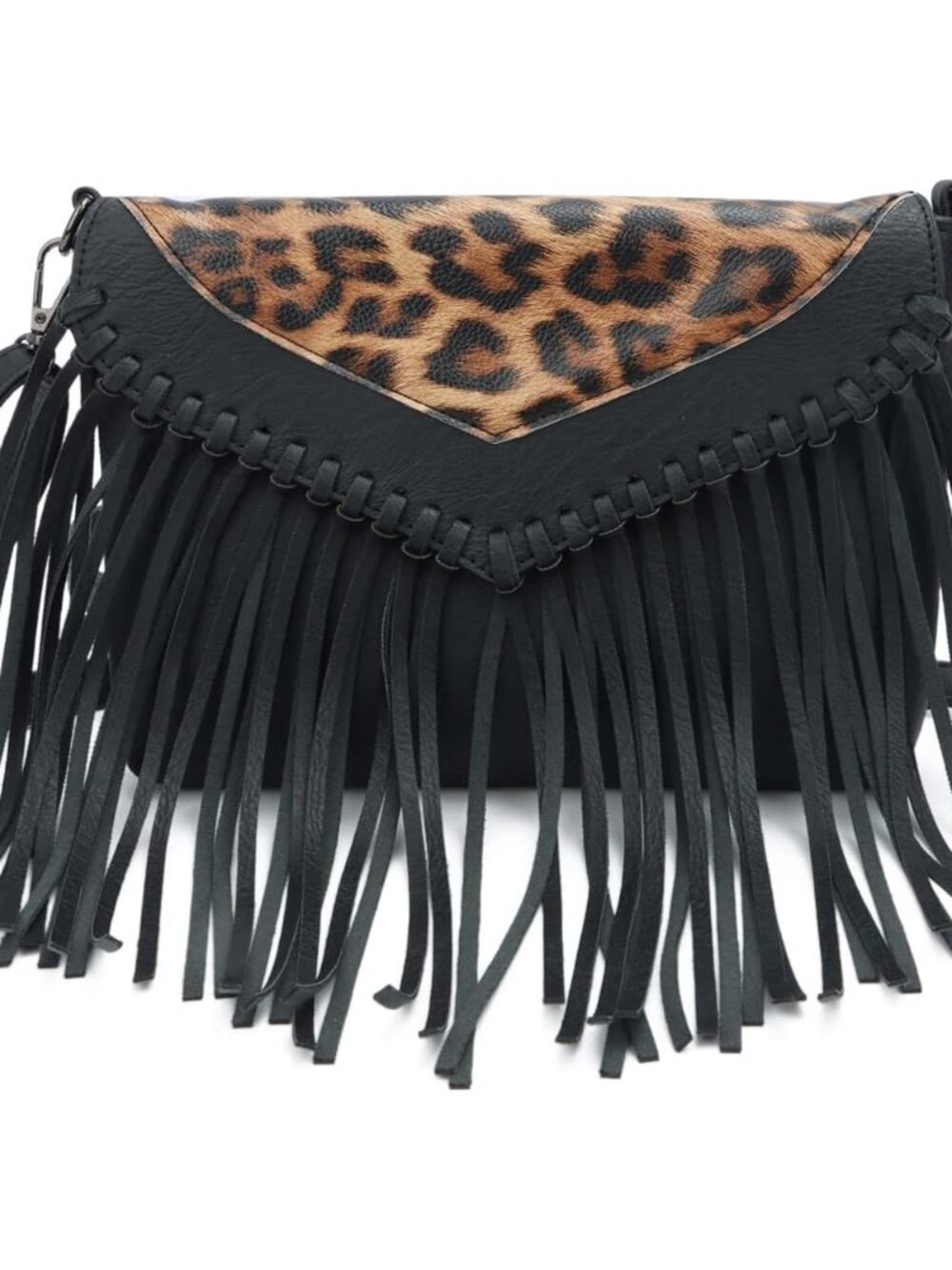 Fringe Crossbody Purse for Women Western Cowgirl Purse Leather Tassel Fanny Pack